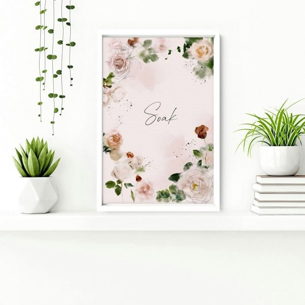 Shabby chic style | set of 3 bathroom wall prints