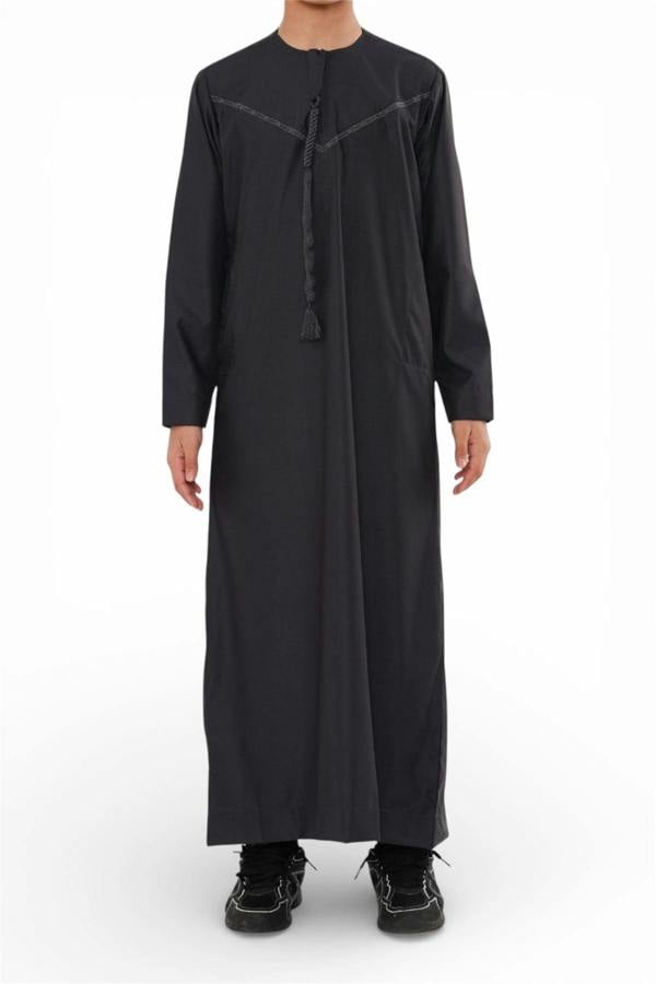 Infinity Leather Kids Boys Ramadan Eid Moroccan Jubba Robe Djellaba Thobe - K-TT008