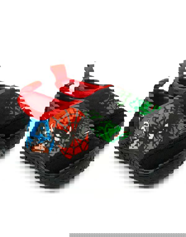 Disney Boys Black Marvel Heros Aqua Shoes