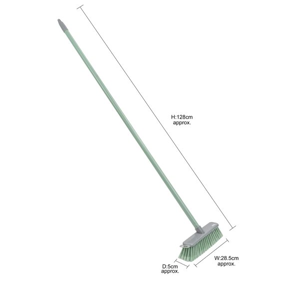 JVL Angled Sweeping Brush With Soft Bristles - Green