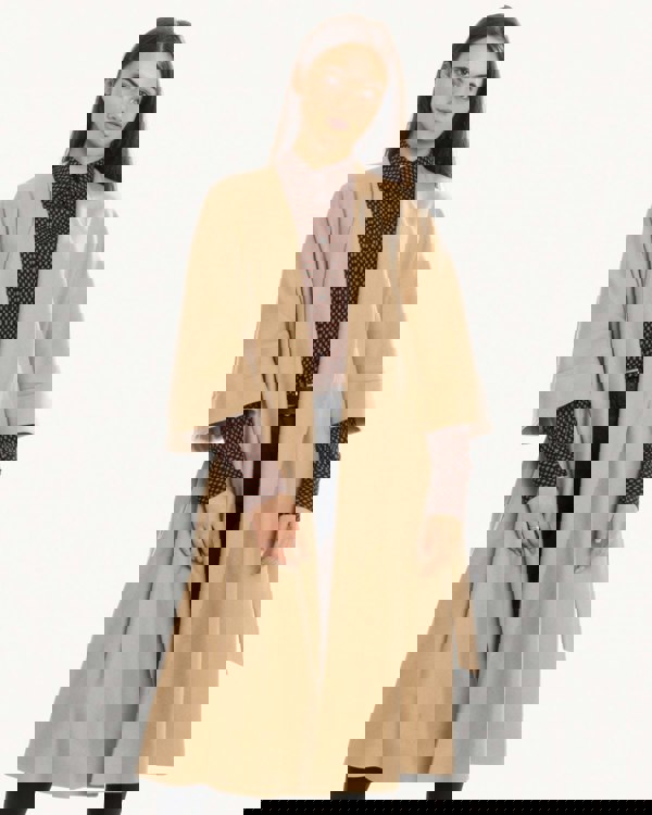 Calvin Klein Wool Cashmere Womens Wrap Coat