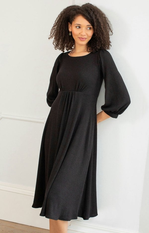 Alie Street London Kimberly Midi Dress (Sparkle Black)