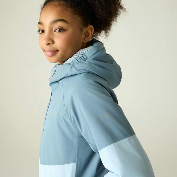 Regatta Kids Hillain Lined Waterproof Jacket - Dusky Blue/Skyway