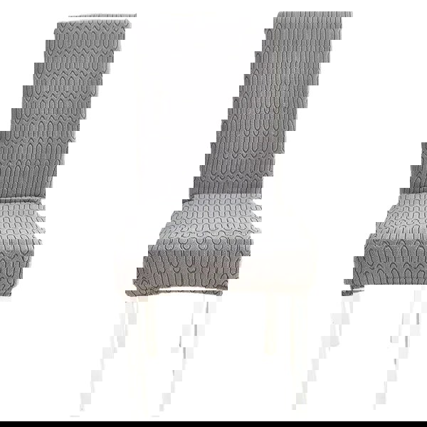 Anyseat Chair Cover Dark Grey Wavey Lines Design with Elastic Material for Dining Room Kitchen Wedding Hotel Banquet Restaurant