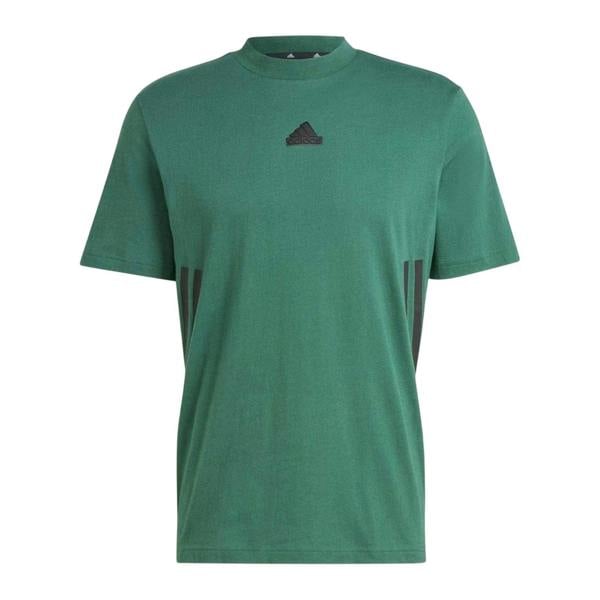 Adidas Mens Future Icon 3 Stripes T-Shirt - Green - 