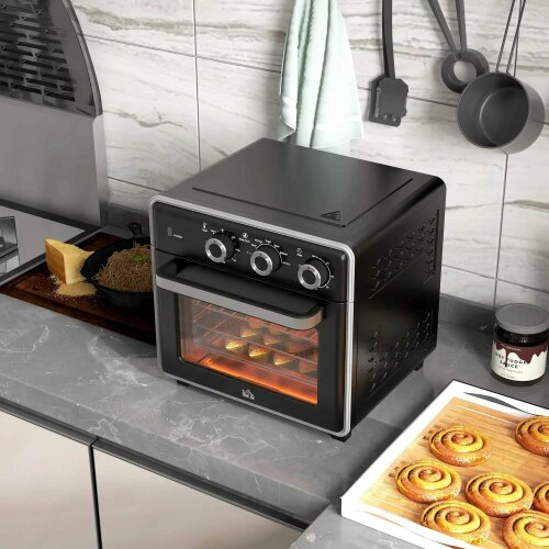 Bobobiy 20L 90-230℃ Mini Convection Oven, with Air Fry Function - Black