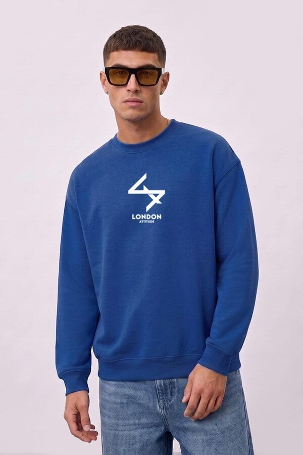 London Attitude Relaxed Fit Japanese Inspired Graphic Sweatshirt