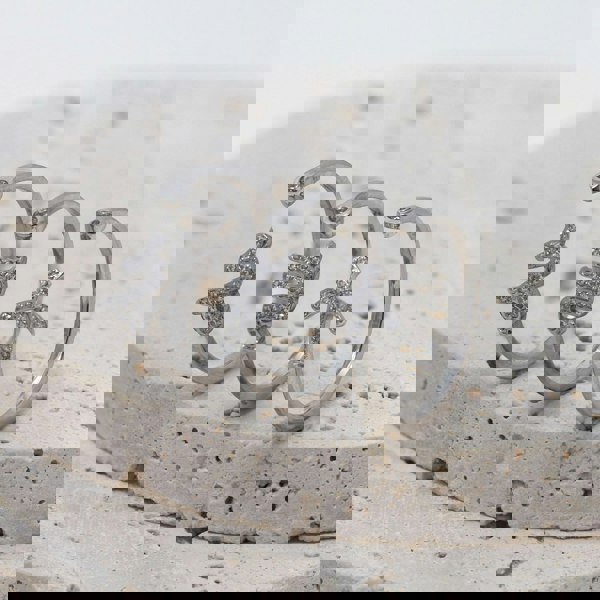 Say It With Capricorn Ring with CZ Stones - Silver Plated