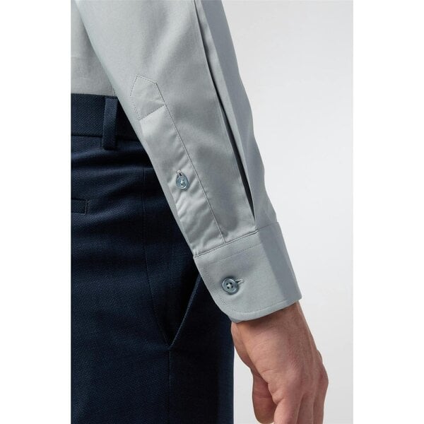 Limehaus Slim Fit Duck Egg Stretch Shirt