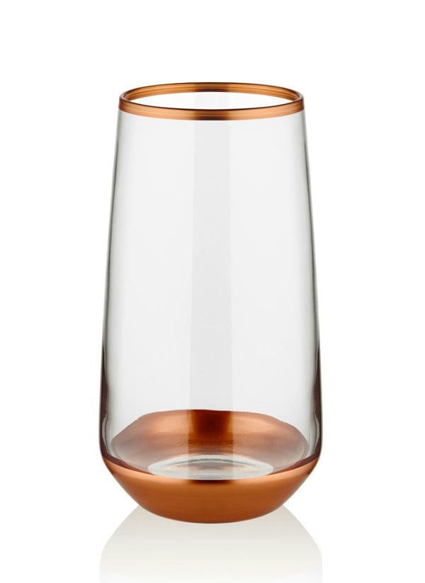 Rozi Glam Collection Copper Highball Glasses (Set of 6)