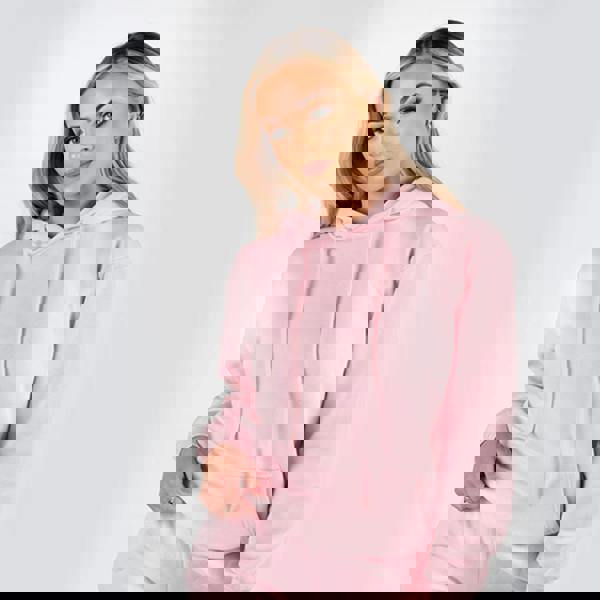 Wellworth Baby Pink Womens Loungewear Hoodie Soft Comfy Pullover Casual Wear