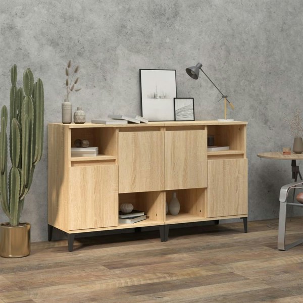 Berkfield Sideboards 2 pcs Sonoma Oak 60x35x70 cm Engineered Wood
