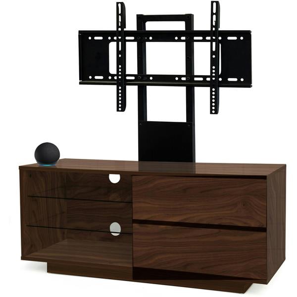 Homeology GALLUS Walnut with 2-Walnut Drawers & 3-Shelf 32"-55" LED/LCD/Plasma Cabinet TV Stand with Mounting Arm