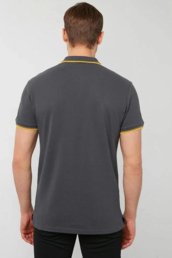 WOVCOR 100% Cotton Button-Down Regular Polo Collar Men's T-Shirt