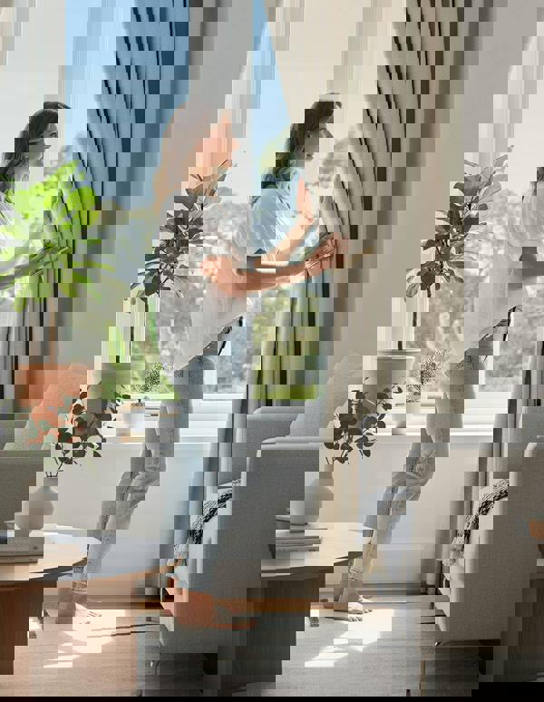 Anyhouz Anydrape Curtain Beige 150cmx250cm Thick Chenille Luxury Blackout Curtains