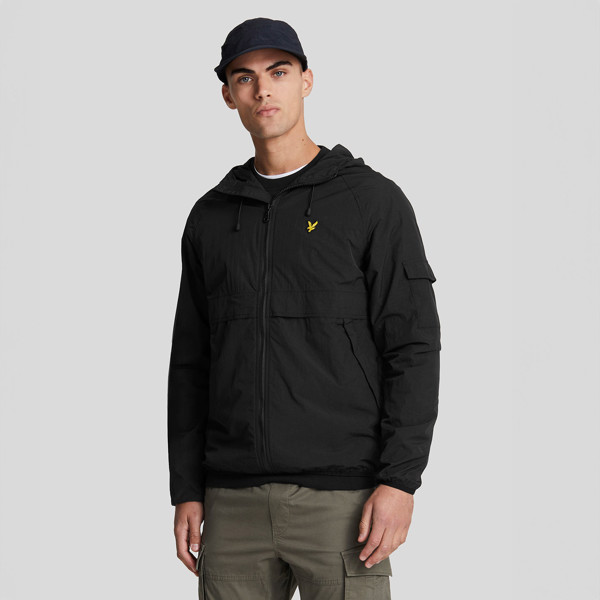 Lyle & Scott Hooded Winbreaker Jacket - Black