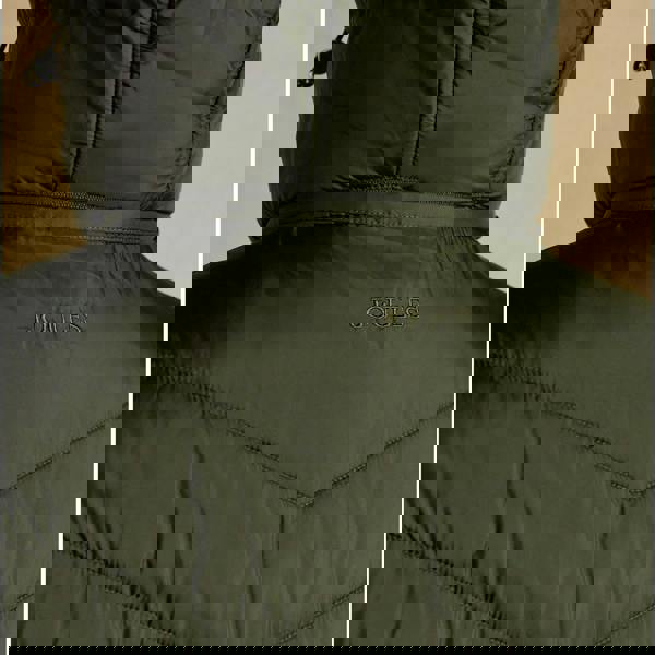 Joules Joules PEMBURY Showerproof Longline Padded Coat with Hood Khaki