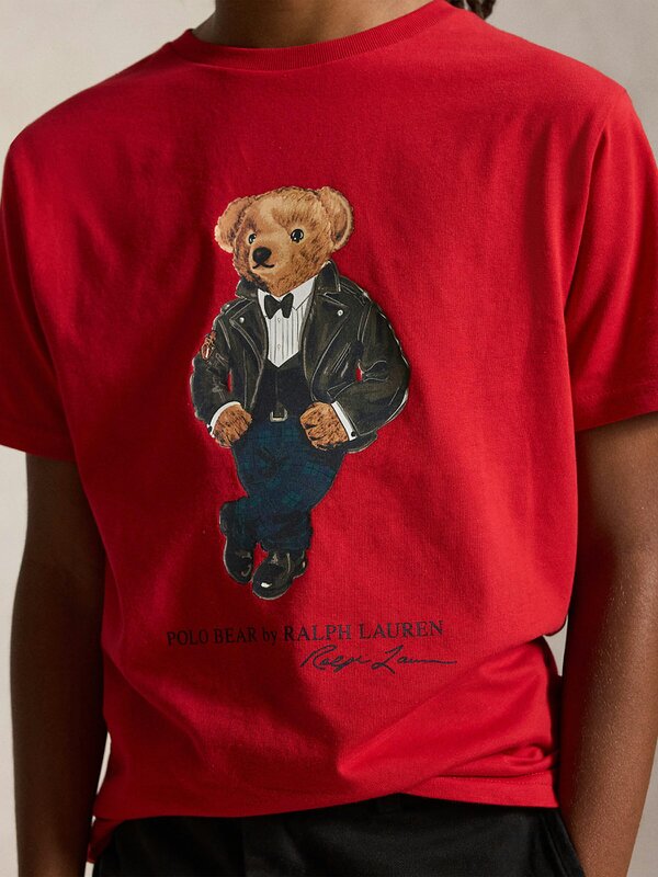 Ralph Lauren Kids Ralph Lauren Boys Polo Bear T-Shirt in Red