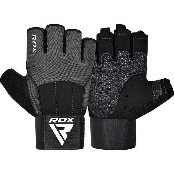 RDX Sports GYM WEIGHT LIFTING GLOVES W3 GREY WITH EVA PADDING PLUS