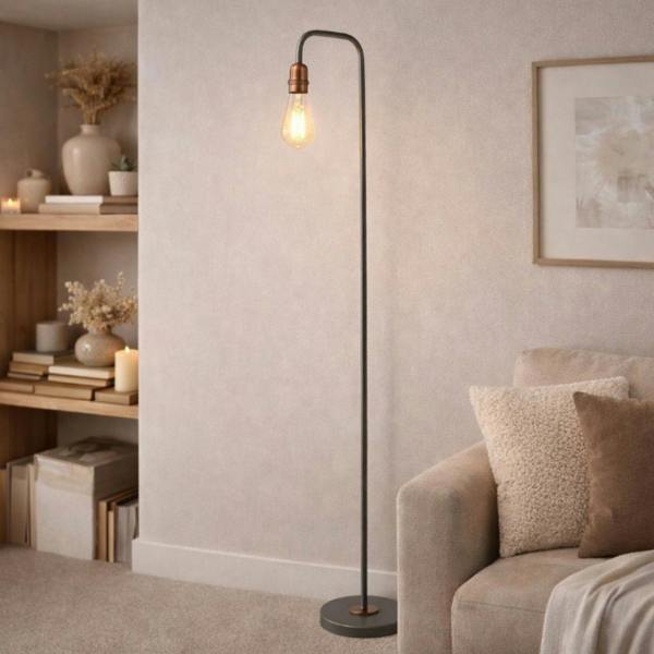 Pagazzi Lighting Vitor Industrial Copper Floor Lamp