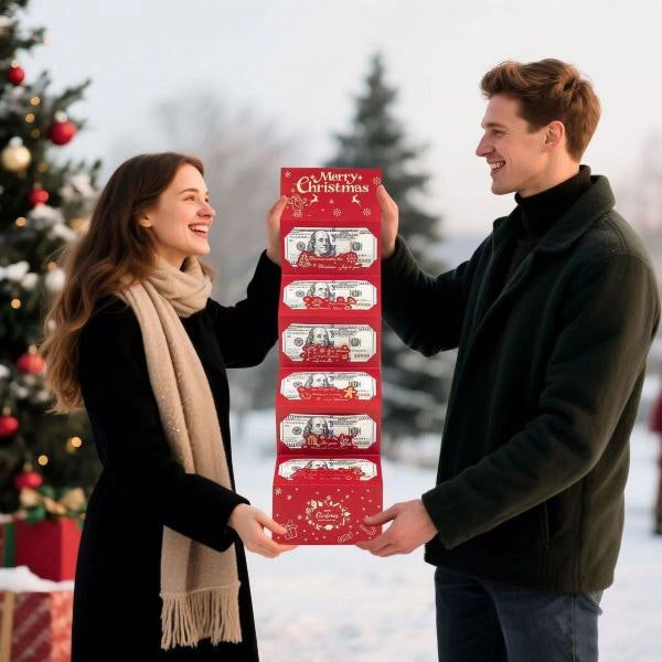 Leaper Christmas Hot-Stamped Foldable Red Envelope