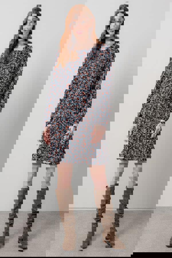 Lily & Me Spruce Ditsy Print Swing Dress Red