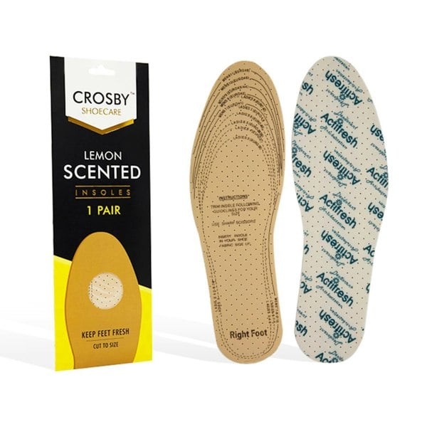 Aquarius Crosby Scented Unisex Foot Full-Length Insoles for Boots/Shoes/Footwear, Lemon