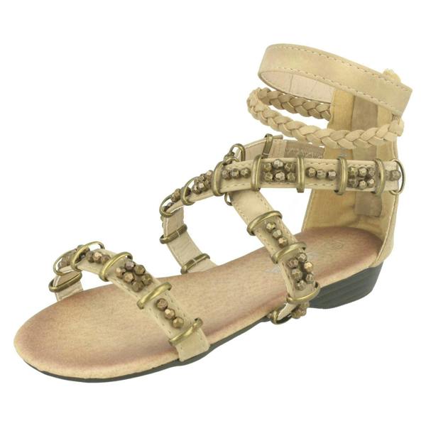 Spot On Girls Spot On Zip Up Sandals