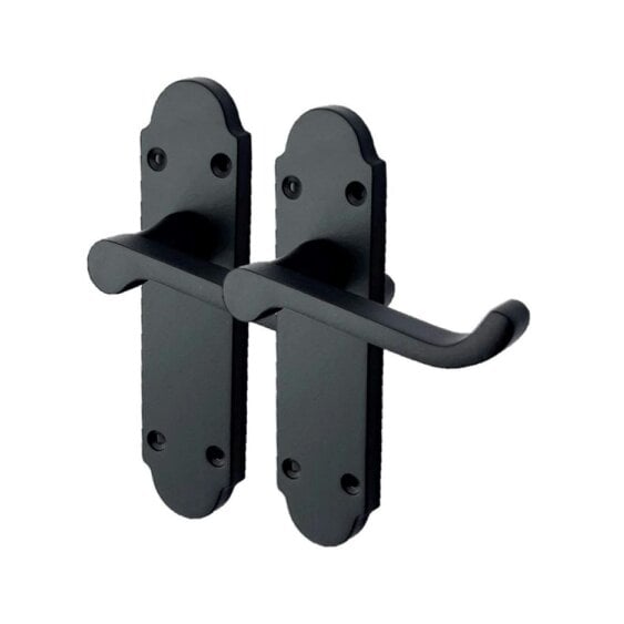 EDH Door Hardware Matt Black Internal Door Handles – 170mm x 42mm – 1, 4 or 6 Pairs – Handle Only or with Tubular Latch - 1 PAIR OF HANDLES