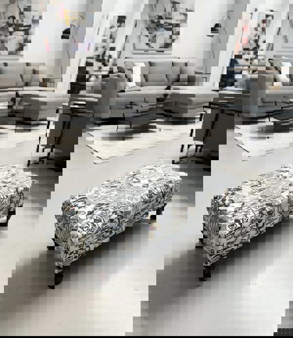 ISTOOLS Premium Monroe Footstool Pouffe Ottoman – UK Handcrafted Non-Storage Bench & Versatile Living Room Furniture