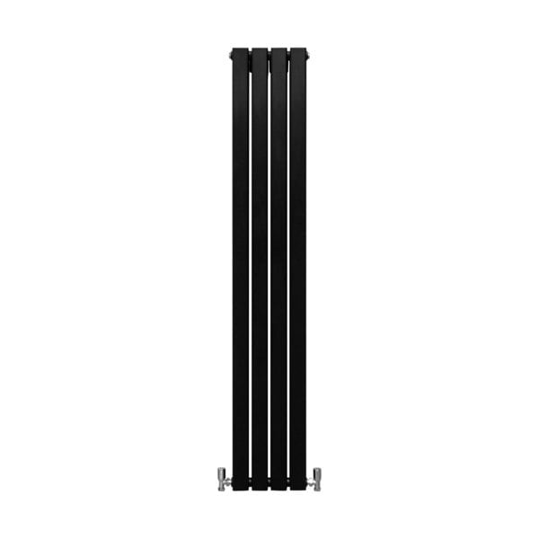 Designer Flat Panel Radiator - Matt Black 1600mm x 280mm)