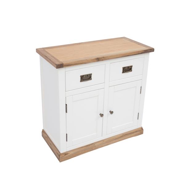 Cabinet Bits Tropea Off White 2 Drawer 2 Door Sideboard Brass Drop Handle