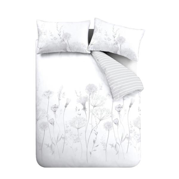 Meadowsweet Floral White Duvet Cover Set