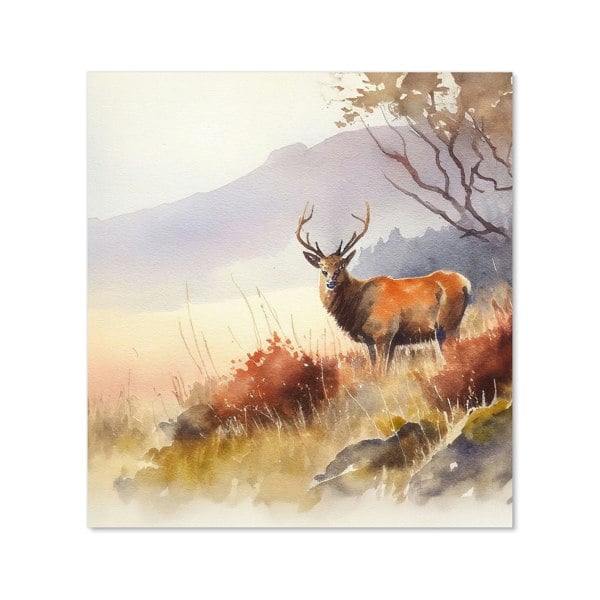 Warren Reed - Designer Stag Deer Water Colour Kitchen Splashback