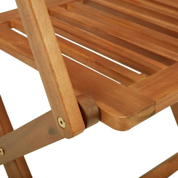 Berkfield 3 Piece Folding Bistro Set solid Acacia Wood