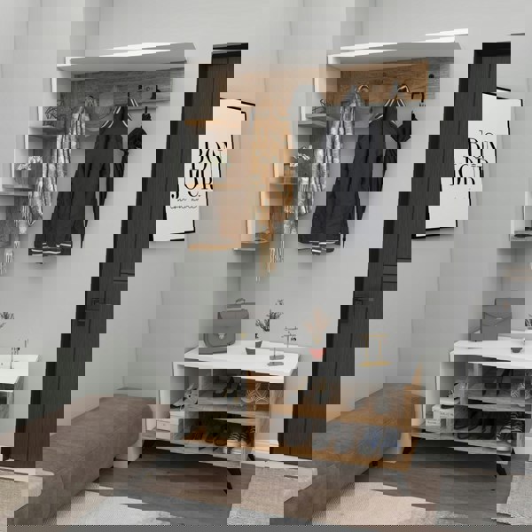 Destina Home Hallway Coat Rack with Shelves Cassia