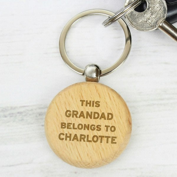 Personalised Memento Company Personalised This...Belongs To Wooden Keyring