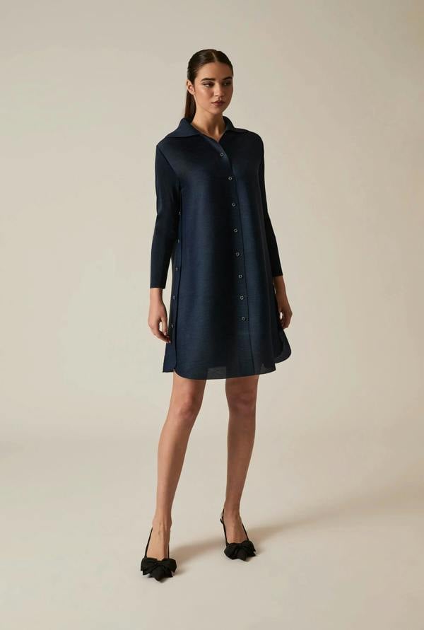 James Lakeland Dark Navy Shirt Dress