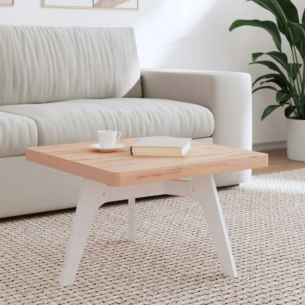 Berkfield Table Top 60x60x4 cm Square Solid Wood Beech