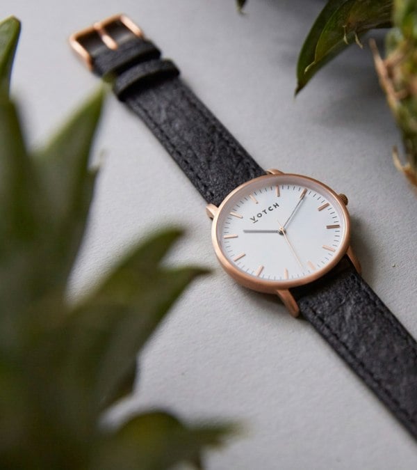 Votch Rose Gold & Piñatex Watch | Moment