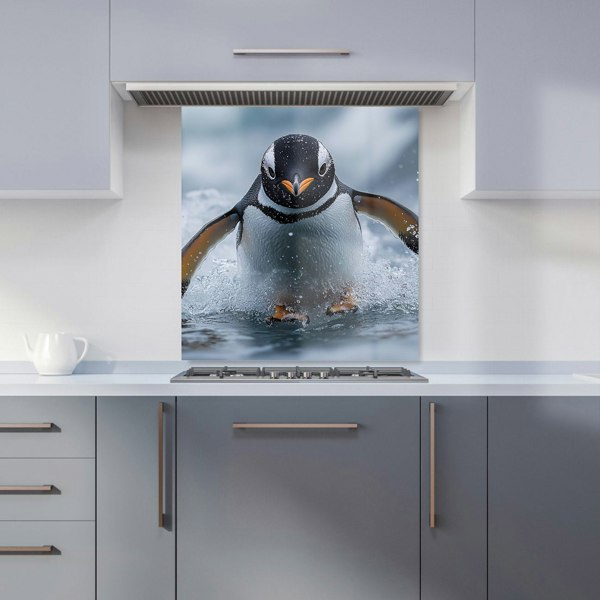 Warren Reed Penguin Glass Kitchen Splashback - 00001