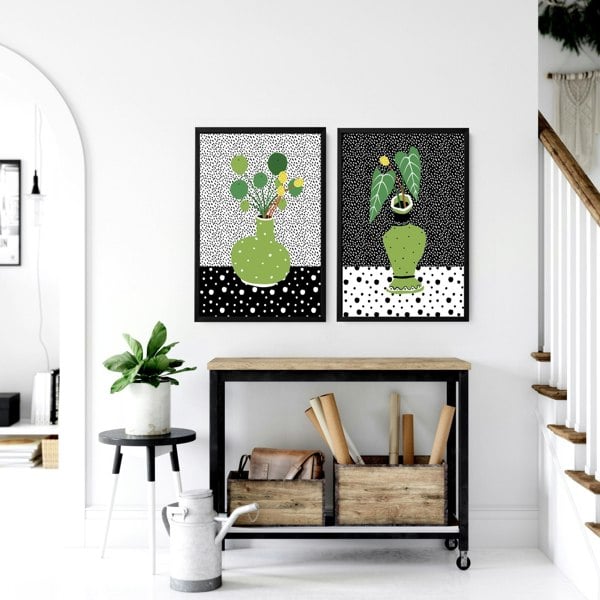 Art in the kitchen | set of 2 wall art poster prints