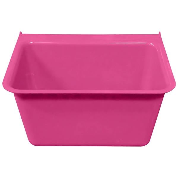 Ketoplastics Horse A1 Manger Hook Over Feeder Mountable Livestock Feed Bucket Trough - Pink - 15 Litre