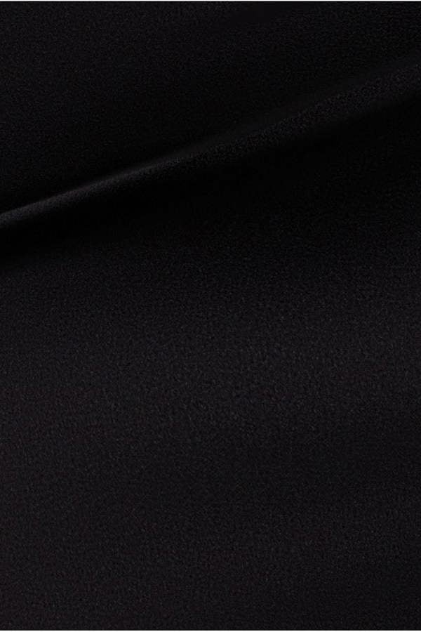 Chiffon Cuffed Balloon Sleeve Scuba Maxi Dress - Black DR4840