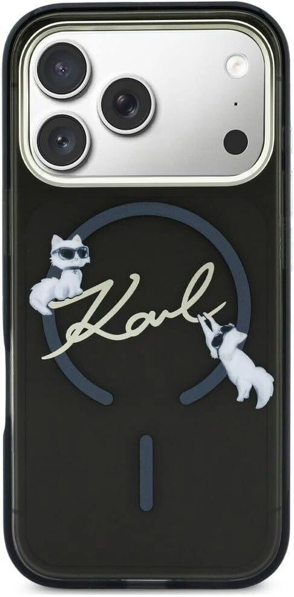 Karl Lagerfeld Script Logo Case with MagSafe for iPhone 17/18 Pro 6.3" Black - KLHMP18L5HKSCAK