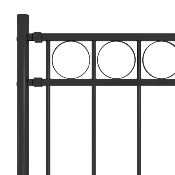 Berkfield Garden Fence Steel 1.7x1.5 m Black