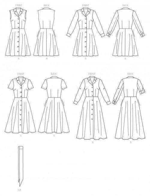 Butterick Sewing Pattern 6843, Dresses for Women, B5 (8-10-12-14-16) - Intermediate