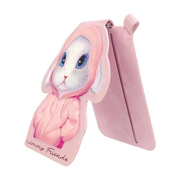 Nimmy Friends Nimmy Fashion & Cute Pink Rabbit Series Embroidery Magnetic Stand with MagSafe Pink - N-CXMC-ZJKT-08