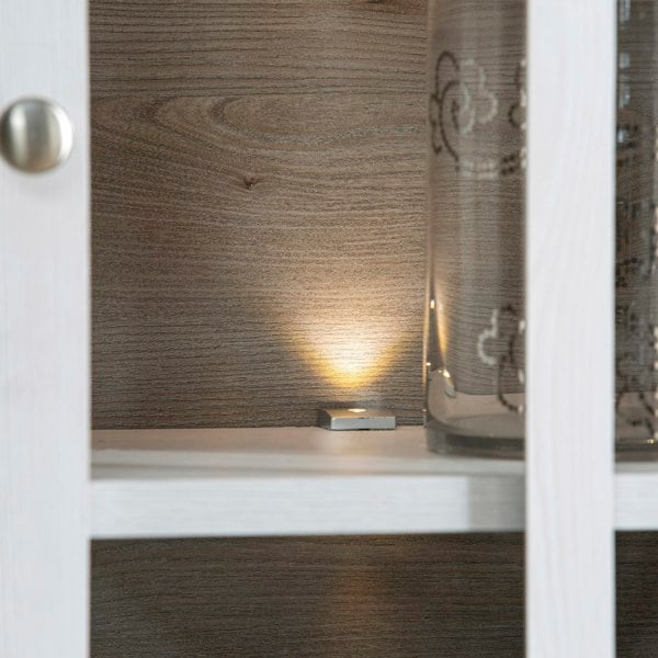 Furniture To Go Iloppa Display Cabinet in Snowy Oak/Oak Nelson