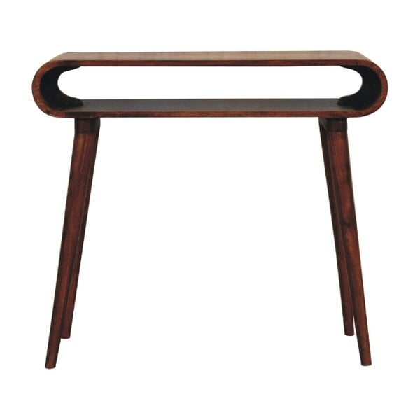 Wyld Haus Porquerolles Nordic Mango Wood Console Table Open Shelf